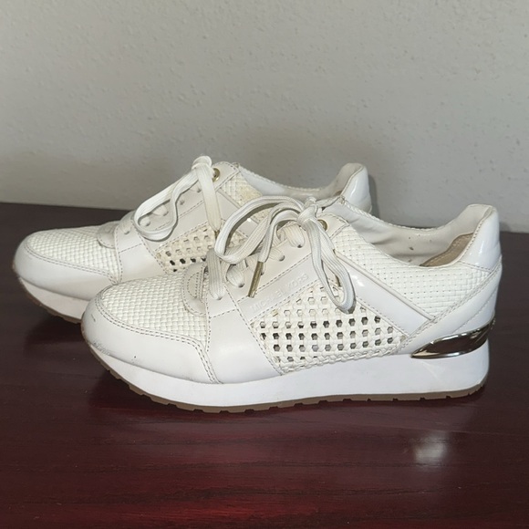 Michael Kors White Woven Sneakers - Picture 5 of 9